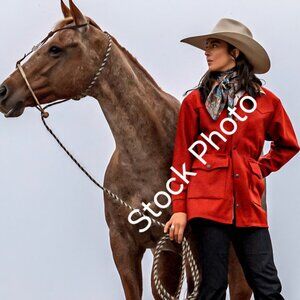 NWT SCHAEFER OUTFITTER Women's Big Country Rancher Red Wool Coat – Size Large